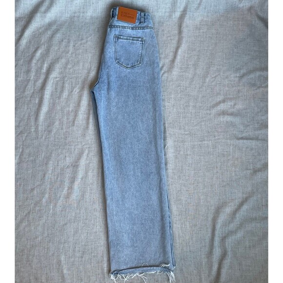 Princess Polly Arlington High Rise Straight Leg Denim Jeans Blue Women's Size 4P - Picture 4 of 9